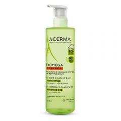ADERMA EXOMEGA CONTROL GEL 2 ΣΕ 1 ΜΑΛΛΙΑ + ΣΩΜΑ (ΜΕ ΑΝΤΛΙΑ) 500ML