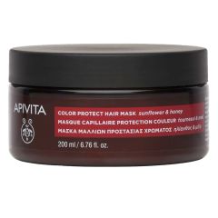 APIVITA HAIR ΜΑΣΚΑ ΠΡΟΣΤΑΣΙΑΣ ΧΡΩΜΑΤΟΣ ΓΙΑ ΒΑΜΜΕΝΑ ΜΑΛΛΙΑ ΜΕ ΗΛΙΑΝΘΟ + ΜΕΛΙ 200ML
