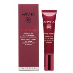 APIVITA WINE ELIXIR ΑΝΤΙΡΥΤΙΔΙΚΗ ΚΡΕΜΑ LIFTING ΓΙΑ ΤΑ ΜΑΤΙΑ + ΤΑ ΧΕΙΛΗ 15ML